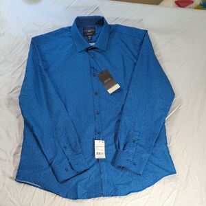 NEW CALABRUM LINDON  Blue Dress Shirt Classic Style, New With Tags, Beautiful!!?